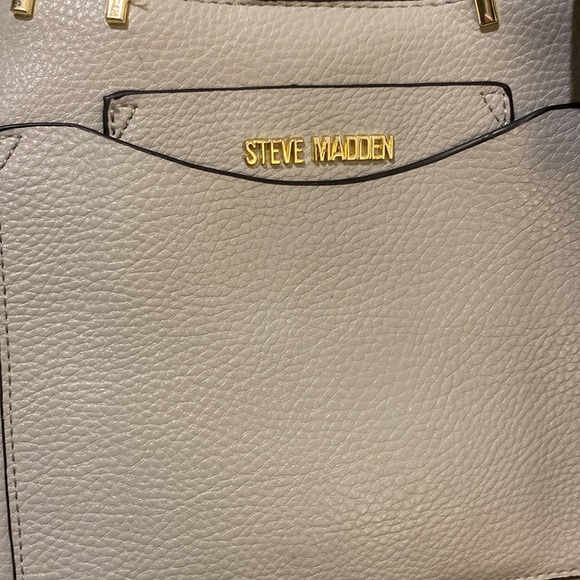 Steve Madden parker tote bag with scarf tie in light blue - Picture 9 of 10